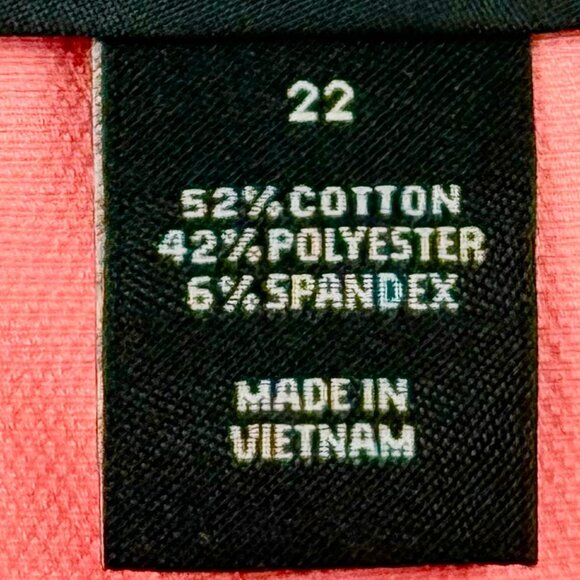 Lane Bryant Women's The Lena Stretch Curvy Coral Cropped Pants Plus Size 22 NWOT - Picture 6 of 10